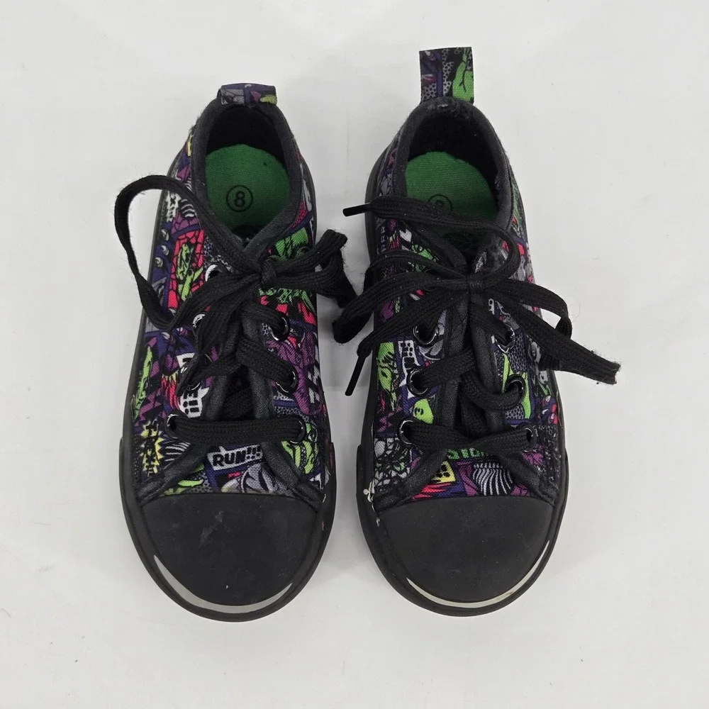 Natural Steps Trimfoot Co Comic Strip Dinosaur‎ Canvas Low Top Sneakers 8M